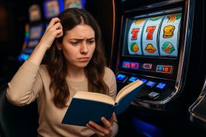 a woman is reading about slots terminology